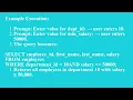 Introduction to Substitution Variables in SQL Q2 Oracle L21 P2 SMILE ROAD