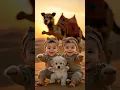Lagu Cutest Twins Dance with Puppy 🐶✨ Desert Vibes !#shorts #viralvideo #youtubeshorts #dancevideo