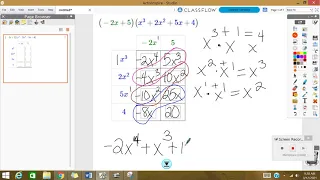 Multiplying Polynomials - Delta Math Box Method Level 2