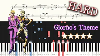 Download Giorno's Theme - JoJo’s Bizarre Adventure : Golden Wind OST - Hard Piano Tutorial + Sheets MP3