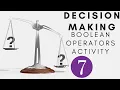Delphi - Decision Making Lesson 7 Boolean Operators Activity