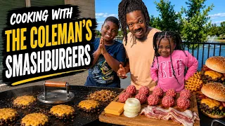 COOKING WITH THE COLEMAN FAMILY 🍔 | EP3 SMASHBURGERS