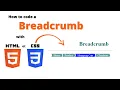 How to code a Breadcrumb with HTML CSS