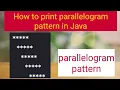 How to print Parallelogram pattern in Java Java program to print parallelogram star pattern