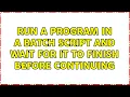 Run a program in a batch script and wait for it to finish before continuing 2 Solutions