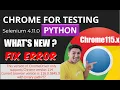 NEW CHROME FOR TESTING UPDATE CHROME 115 X Python with Selenium 4 11 2