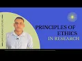 Ethical principles principles of ethics in research