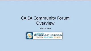 CA EA Community Forum Overview