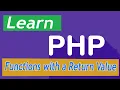 PHP Tutorial - 27 Functions with a Return Value