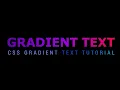 CSS Gradient Text Effect Tutorial For Begineers