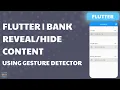 Flutter balance Account using Gesture Detector Bank App