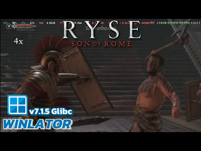 Winlator Glibc - Gameplay Ryse Son Of Rome (Windows) On Android
