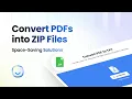 Convert PDFs into ZIP Files Space-Saving Solutions
