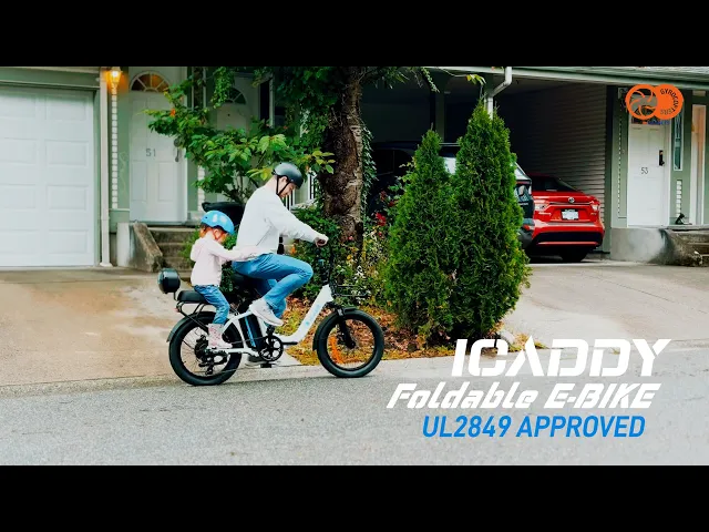 Gyrocopters iCaddy Foldable Electric Bike - 125 km PAS Range