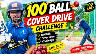 🏏 100 BALL COVER DRIVE CHALLENGE 🔥 #cricket #coverdrive #cricketchallenge #100ballchallenge #viral 