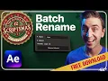 Batch Rename Layers INSTANTLY Free After Effects Script