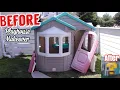 DIY Step 2 Playhouse Makeover Before and After