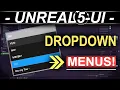 Unreal-5 Menu UI Drop-Down Menus COMBO-BOXES