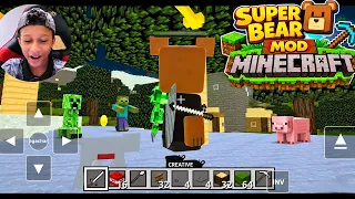 🤔JOGUEI O NOVO MOD SUPER BEAR MINECRAFT💥MOD minecraft SUPER BEAR ADVENTURE GALAZO, udavi games sba