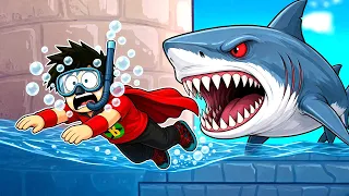 Köpek Balığına Yakalanmadan KULE Tırmandım! - Roblox Climb scary shark Tower