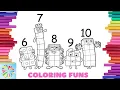 Coloring Numberblocks 6 to 10 for Kids Numberblocks Coloring Pages Coloring Funs