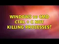 Windows 10 CMD Ctrl C not killing processes 2 Solutions