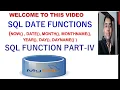 SQL DATE FUNCTIONS NOW DATE MONTH MONTHNAME YEAR DAY DAYNAME XII IP CBSE