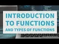 c programming tutorial part 18 introduction to functions types of functions