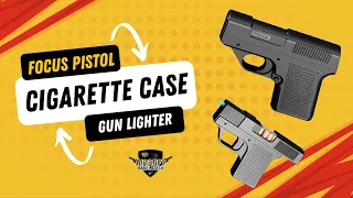 Focus Pistol Lighter with Cigarette Case