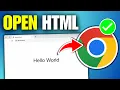 How To Open HTML File In Chrome Browser