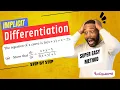 Differentiation of Implicit Function Super Easy Method A Levels Past paper Questions