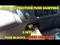 Ford Expedition Fuse Hunting 2 sets of fuse Blocks One Hidden