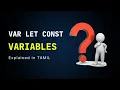 JavaScript Variables Explained var vs let vs const Beginner Friendly Code With Praba Tamil