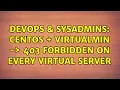 DevOps SysAdmins CentOS Virtualmin - 403 Forbidden on every virtual server