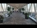Elevators at the Spokane airport parking garage with announcement