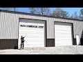 Installing a large garage door 14x14 Menards IDEAL door Commercial shop door