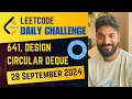 641 Design Circular Deque Daily Challenge 28 Sep 2024 Java POTD