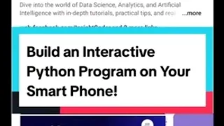 Build an Interactive Python Program Using Just Your Phone Beginner Tutorial