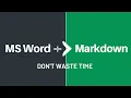 Stop Wasting Time Formatting Use Markdown Instead