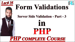 PHP Tutorial in Urdu Hindi Form validation in PHP part 3