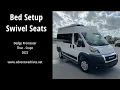 Bed Setup Swivel Seats for Dodge Promaster Thor Scope Camper Van