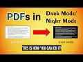 PDFs in Dark Mode or Night Mode How to read PDFs in Dark Mode BMH