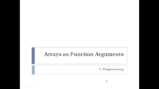 Passing Array To Function in Hindi