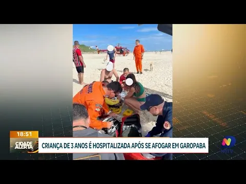 Emergência em Garopaba: criança de três anos é resgatada após afogamento