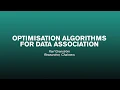 Optimization Algorithms for Data Association