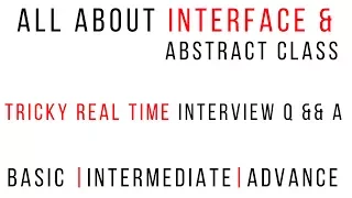 java interview questions and answers - Interfaces and Abstract Class