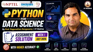 Python for Data Science - Week 1 July 2026 Prof Ragunathan Rengasamy IIT Madras