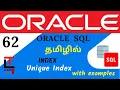 UNIQUE - INDEX with example Oracle SQL tutorial in TAMIL learncodetodaytamil