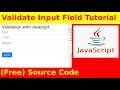 Ep79 - validation with javascript on input fields