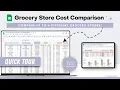 Grocery Store Cost Comparison Spreadsheet - How to Save Money on Groceries